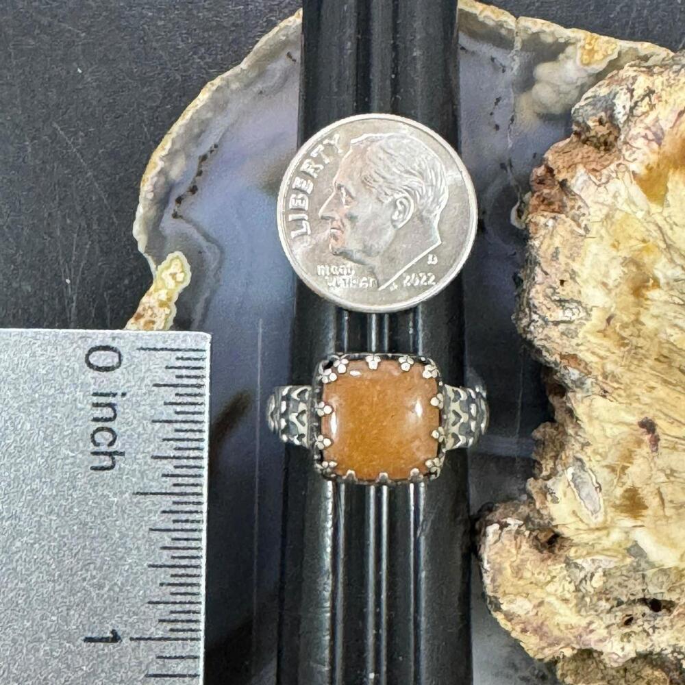 Carolyn Pollack Sterling Silver Square Jasper Decorated Ring Sz 6 & 8 For Women - Picture 9 of 10